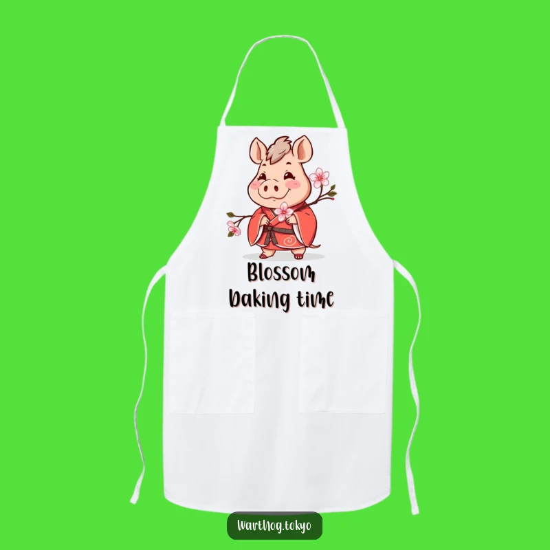 Funny Warthog Kimono Apron: Cook with Cheerful Spring Style