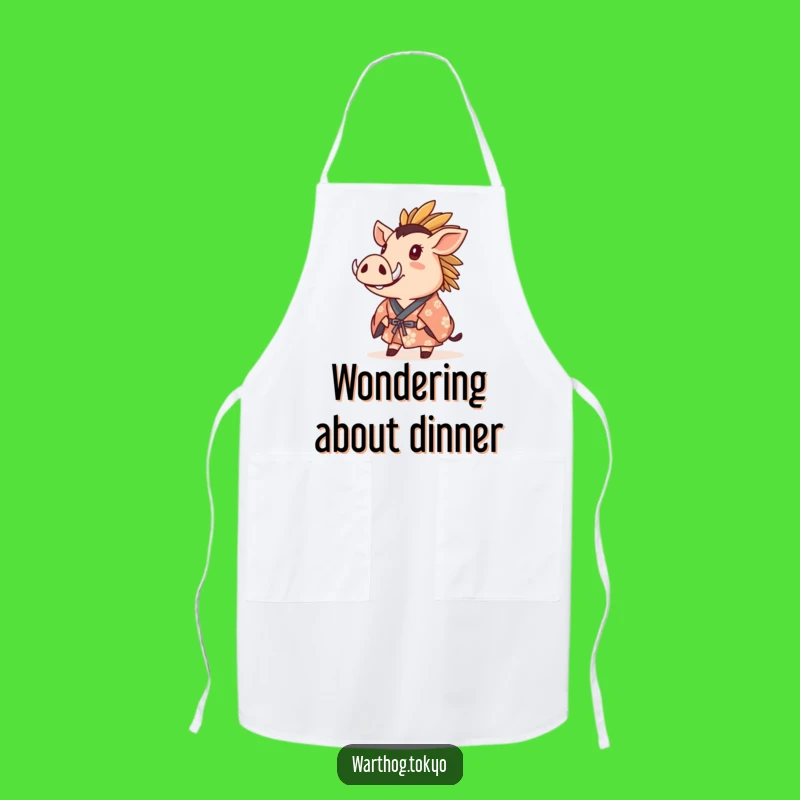 Funny Warthog Kimono Apron: Cook with Wonder and Style