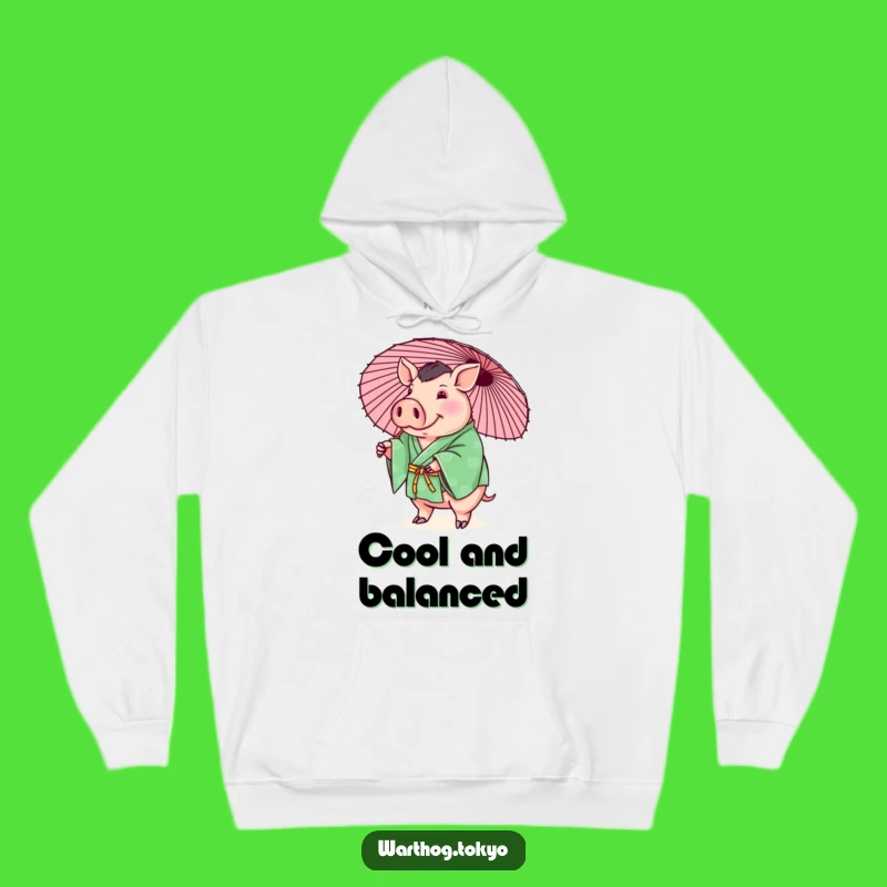 Funny Warthog Kimono Hoodie: Cozy Green Design for Playful Comfort