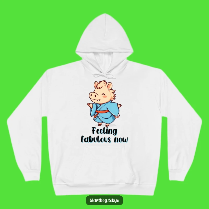 Funny Warthog Kimono Hoodie: Cozy Comfort with a Hilarious Twirling Warthog