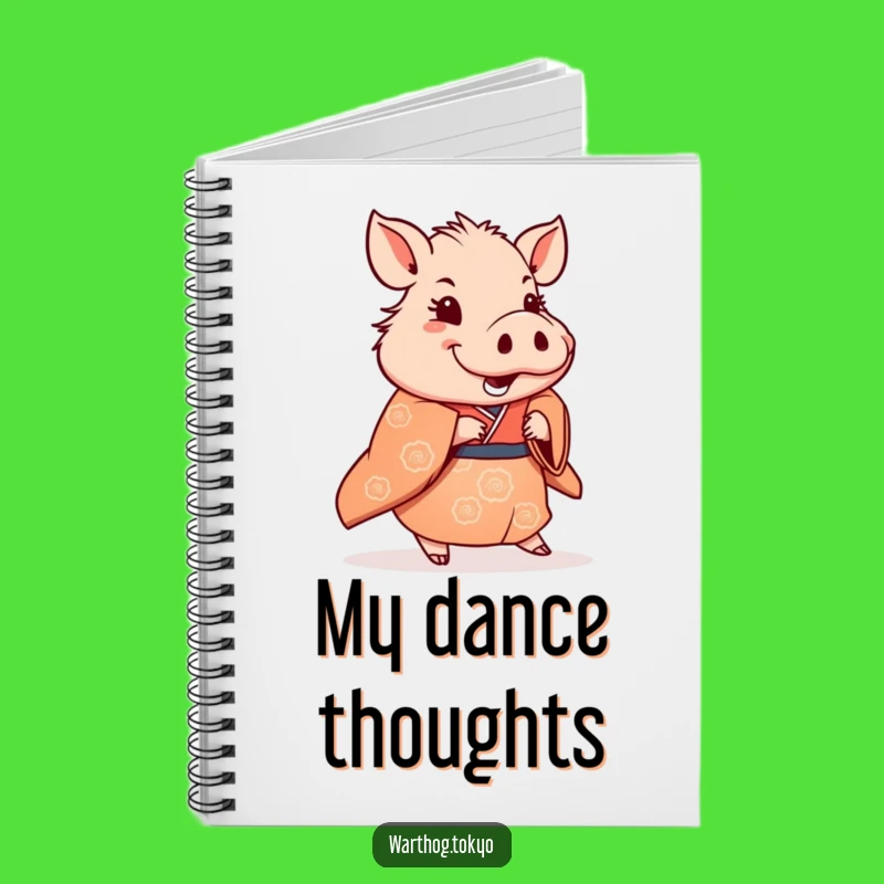 Funny Warthog Kimono Notebook: Jot Down Your Happy Moves